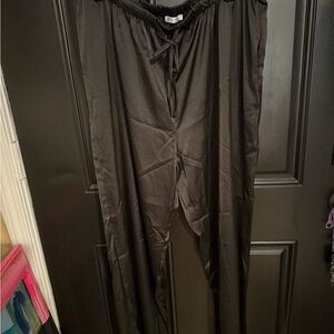 Mens Black Drawstring Jogger Pants by Unbranded